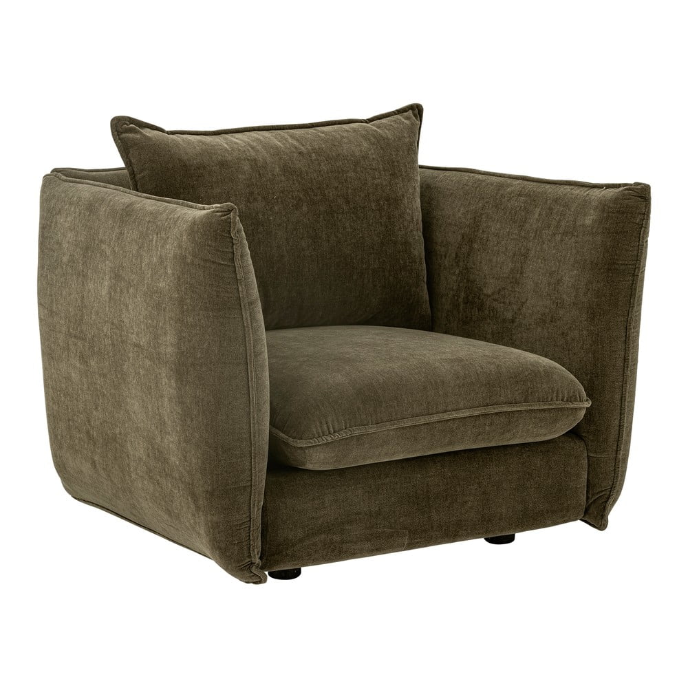 Poltrona verde scuro in velluto  Austin - Bloomingville | Poltrone