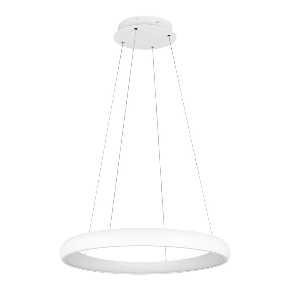 Lampadario bianco a LED dimmerabile con paralume in metallo ø 75 cm Cardona - Trio | Lampadari