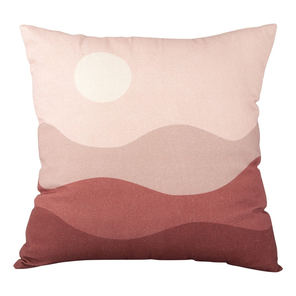 Cuscino in cotone rosa e rosso Pink Sunset, 45 x 45 cm - PT LIVING | Cuscini decorativi