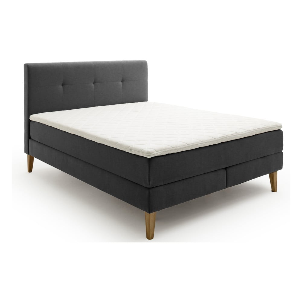 Letto boxspring antracite 160x200 cm Stockholm - Meise Möbel | Letti boxspring