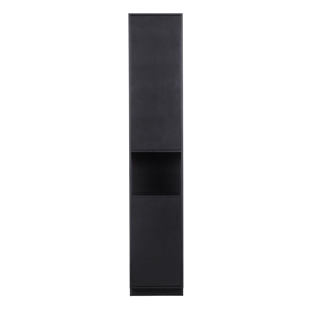 Armadio modulare nero in legno di pino 40x210 cm Finca - WOOOD | Sistemi di scaffalatura componibili