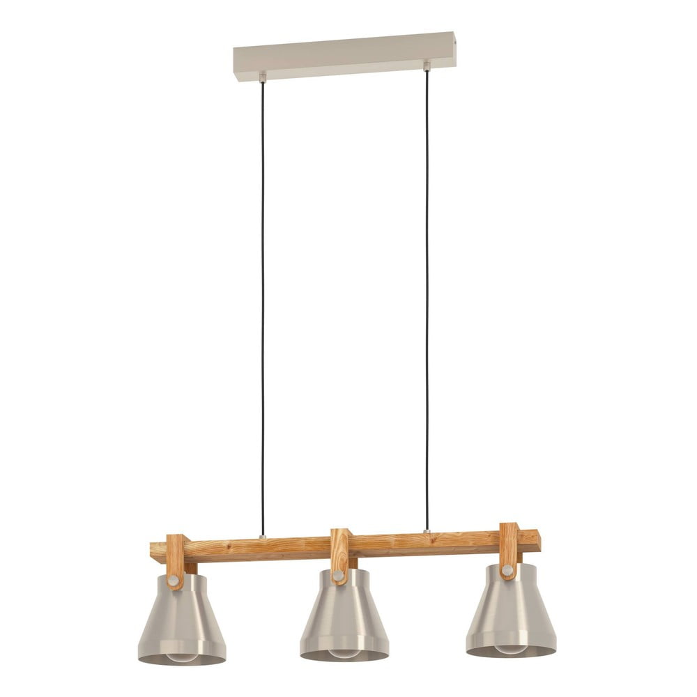Lampadario argentato/di colore naturale con paralume in metallo CAWTON – EGLO | Lampadari