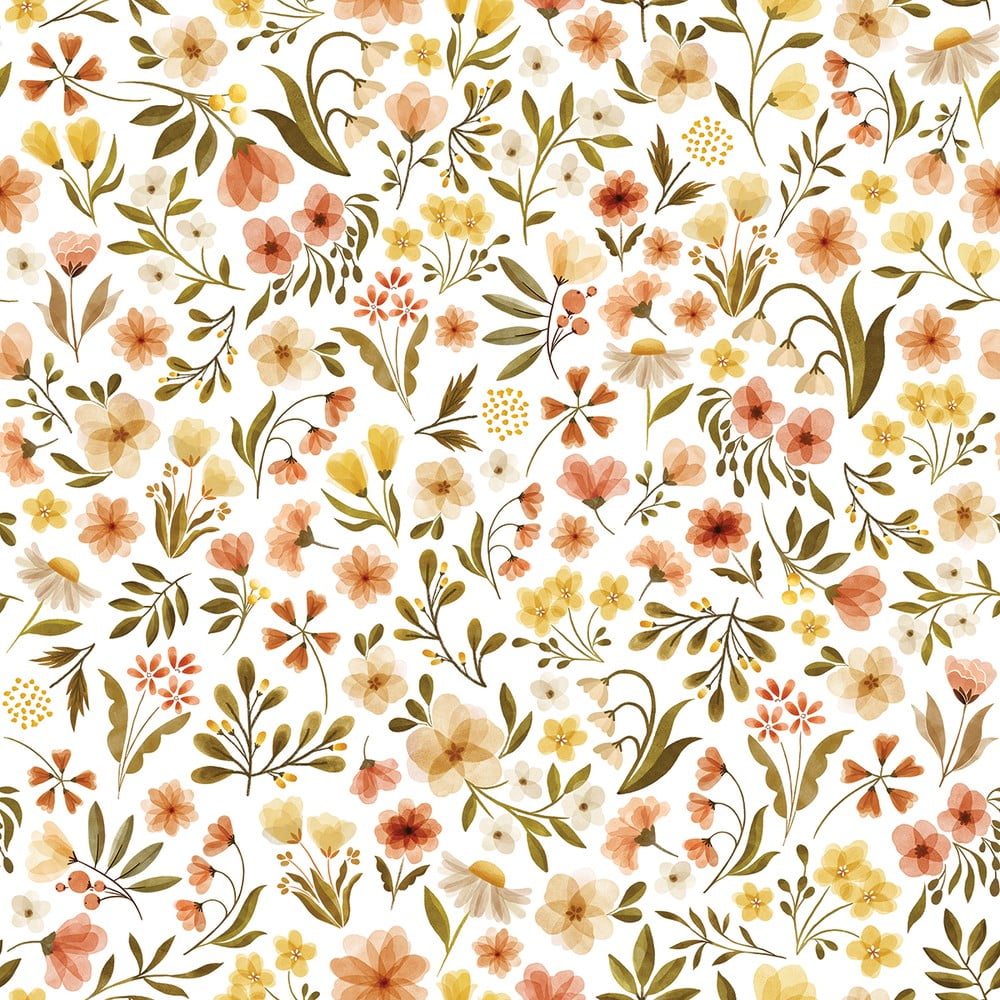 Carta da parati per bambini 10 m x 50 cm Vintage Flowers - Lilipinso | Carte da parati per bambini