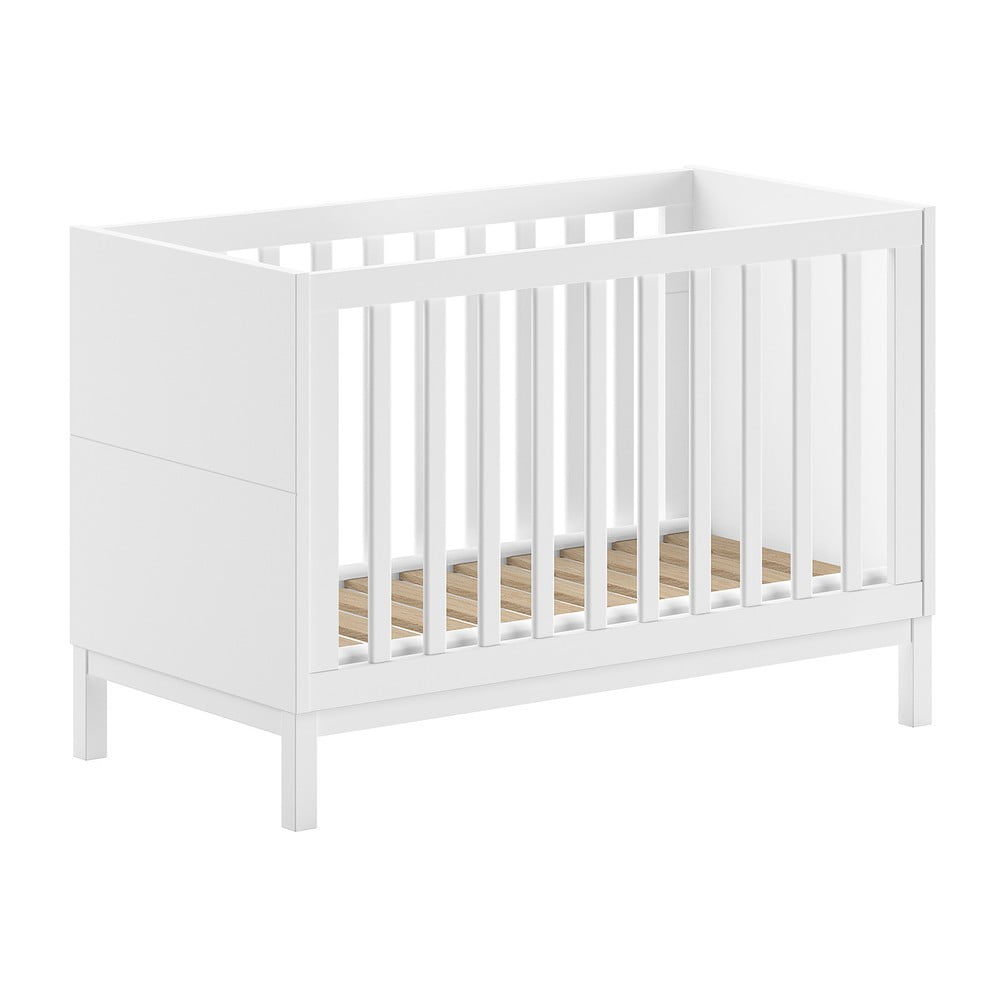 Lettino bianco in pino massiccio 60x120 cm Eva – Vipack | Lettini