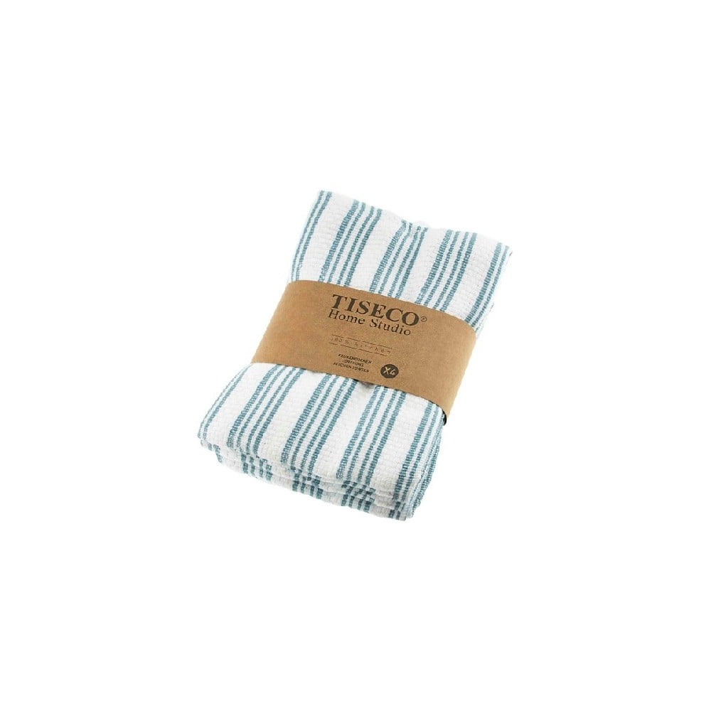 Set di 4 strofinacci in cotone blu, 50 x 70 cm - Tiseco Home Studio | Asciugamani da cucina