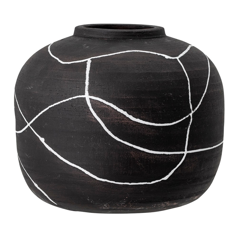Vaso in terracotta nera dipinto a mano Niza - Bloomingville | Vasi