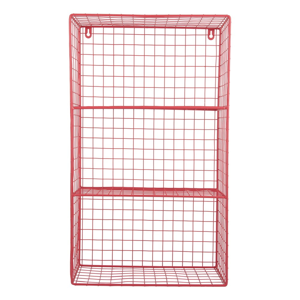 Mensola rossa in acciaio con ripiani multipli 60 cm Reja – PT LIVING | Mensole