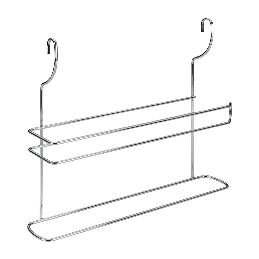 Supporto da appendere per asciugamani da cucina in acciaio cromato color argento Lonardo - Metaltex | Portarotoli da cucina