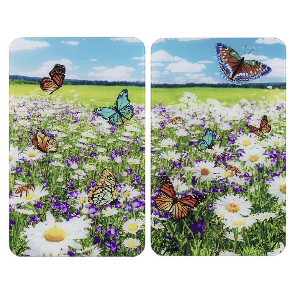 Coprifuoco in vetro temperato in set da 2 52x30 cm Summer Meadow - Maximex | Coperture per piani cottura