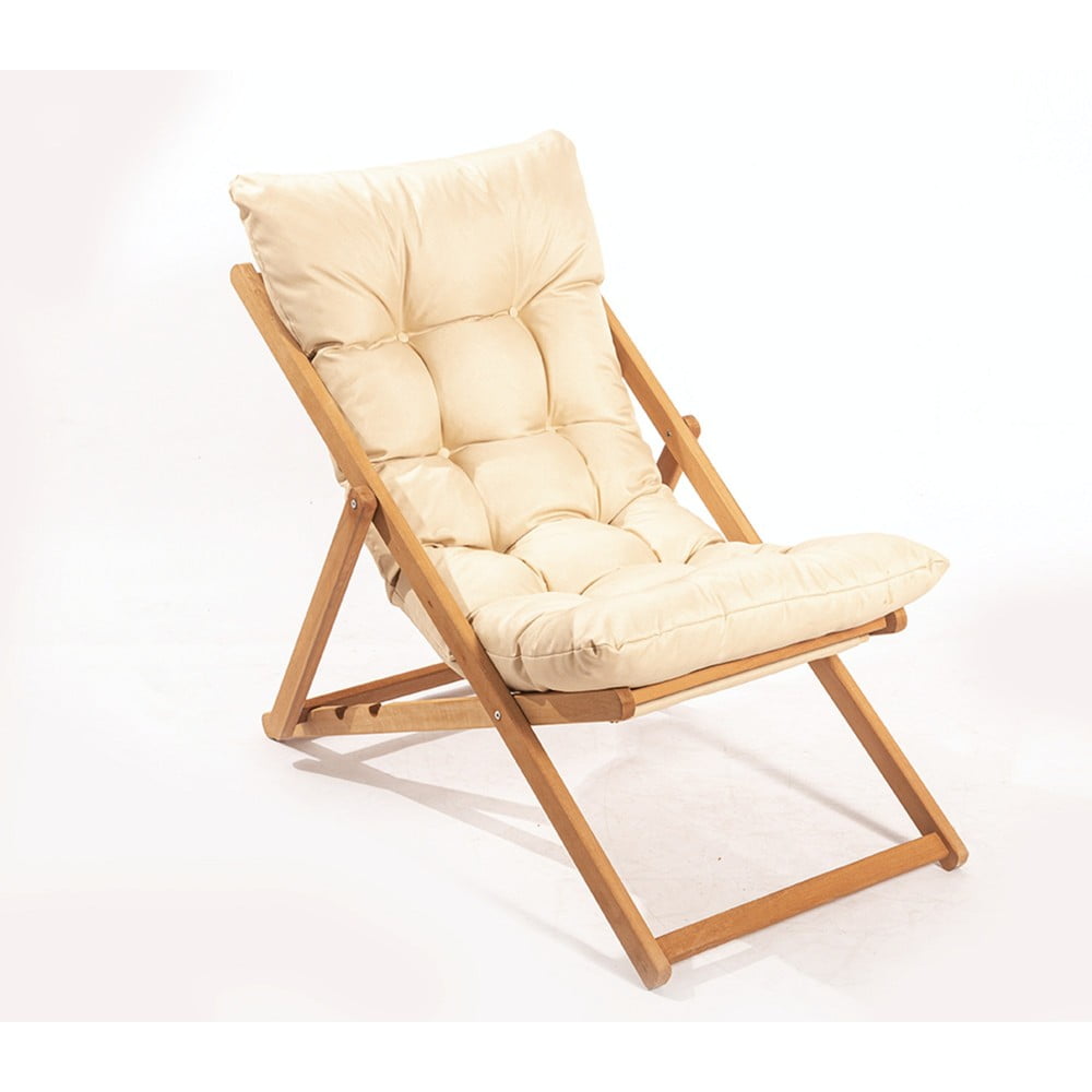 Sedia da giardino in legno color crema-naturale - Floriane Garden | Poltrone da giardino