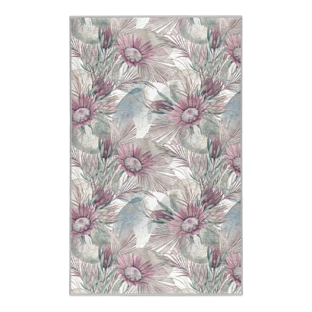 Tappeto viola/grigio lavabile 160x230 cm Dusty Flowers – Mila Home | Tappeti