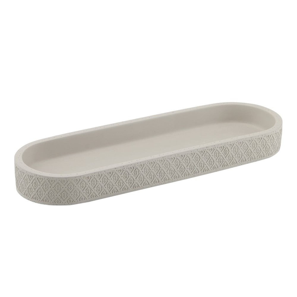 Ciotola in cemento beige, lunghezza 30 cm Afrodite - Sapho | Organizer per il bagno