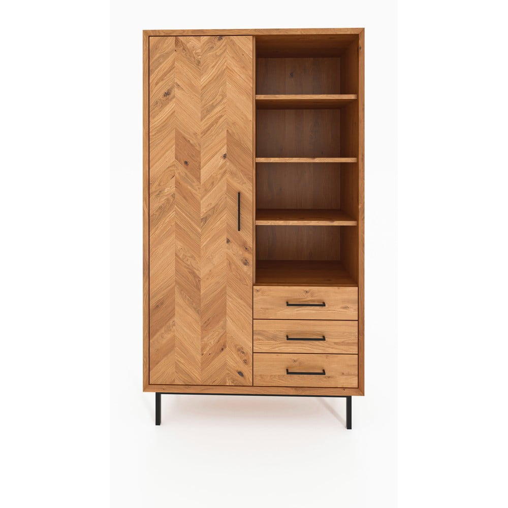 Armadio in legno di quercia di colore naturale 97x176 cm Abies - The Beds | Armadi