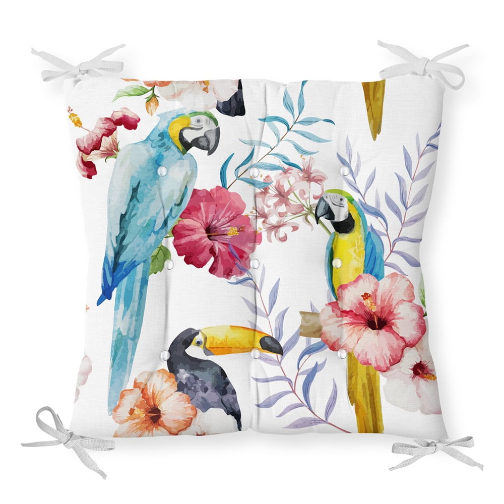 Cuscino da seduta Jungle Birds in misto cotone, 40 x 40 cm - Minimalist Cushion Covers | Cuscini per sedie