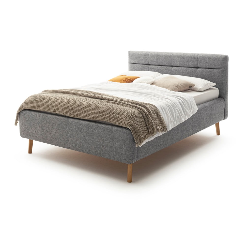 Letto matrimoniale imbottito grigio rete non inclusa 140x200 cm Lotte – Meise Möbel | Letti matrimoniali