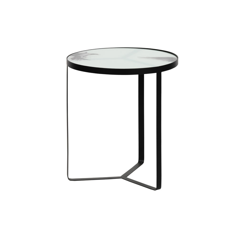 Tavolo contenitore in metallo con piano in vetro , ⌀ 45 cm Fly - BePureHome | Tavolini