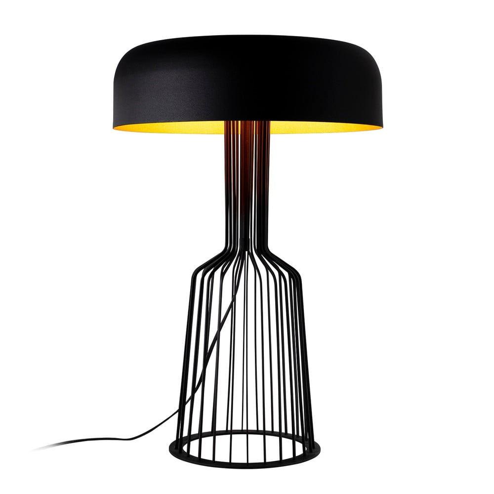 Lampada da tavolo nera con paralume in metallo (altezza 57 cm) Fellini - Opviq lights | Abat-jour e lampade da tavolo