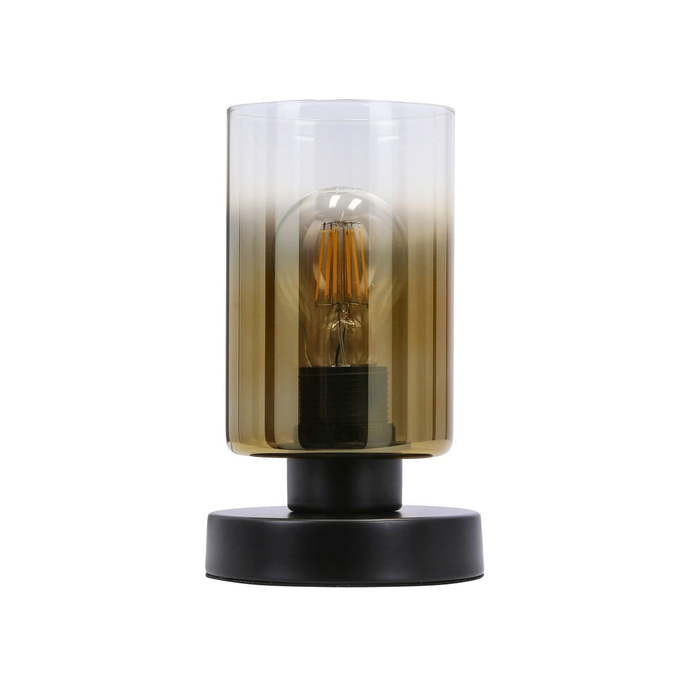 Lampada da tavolo nera con paralume in vetro (altezza 20 cm) Aspra - Candellux Lighting | Abat-jour e lampade da tavolo