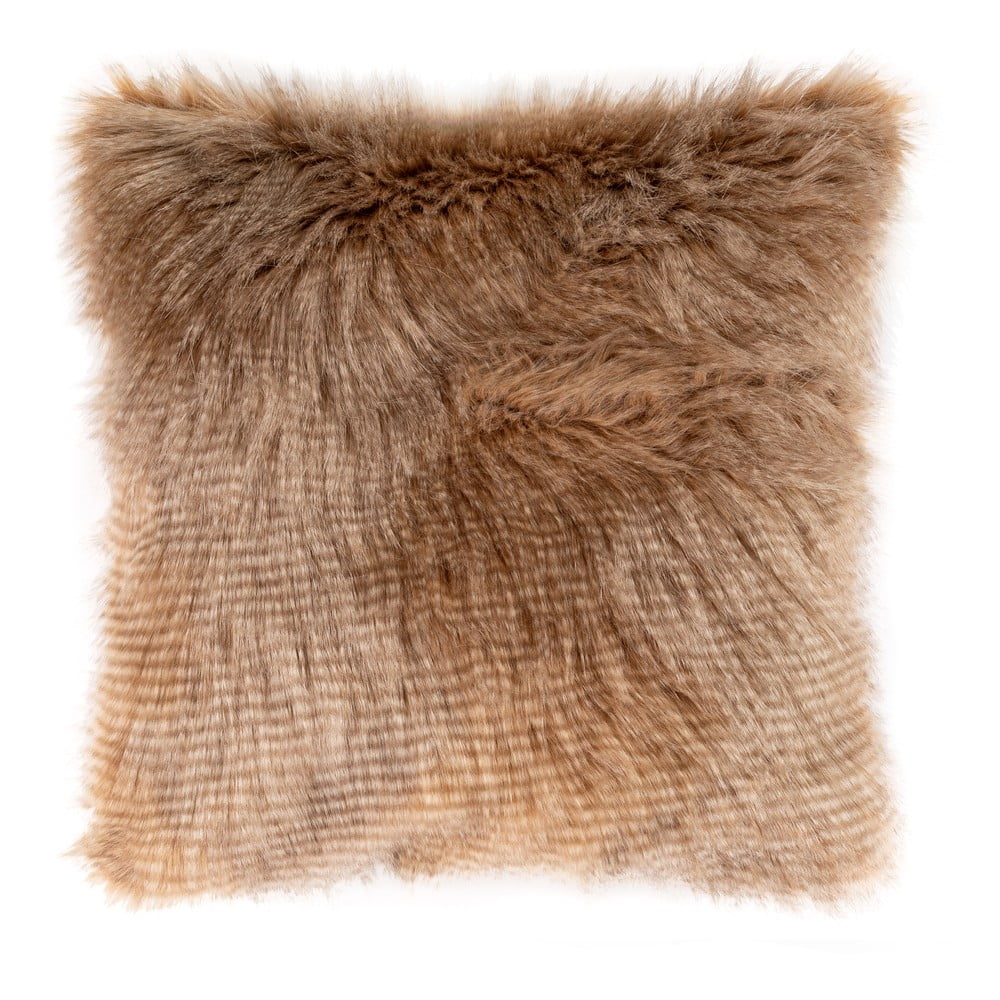 Federa in pelliccia sintetica marrone, 45 x 45 cm - Tiseco Home Studio | Cuscini decorativi