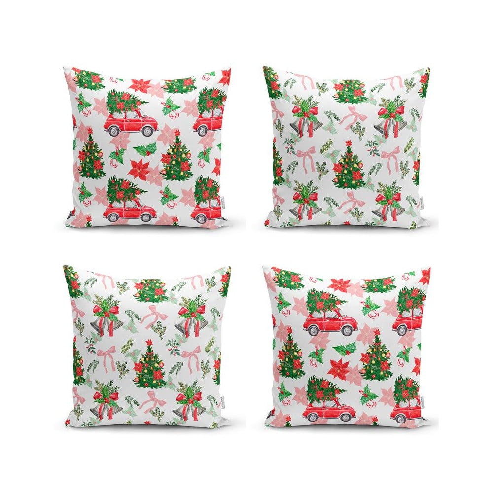 Set di 4 federe con motivo natalizio 43x43 cm - Mila Home | Federe