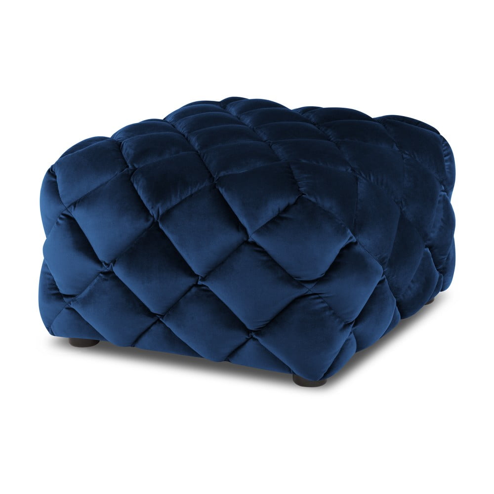 Sgabello in velluto blu scuro Flandrin - Interieurs 86 | Sgabelli e pouf