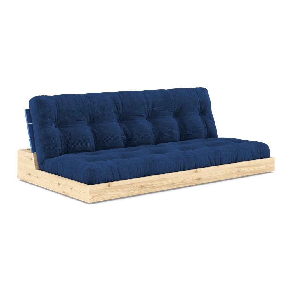 Divano letto in velluto a coste blu 196 cm Base - Karup Design | Divani