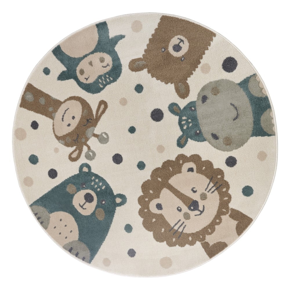 Tappeto beige per bambini ø 140 cm Animal Party - Hanse Home | Tappeti per bambini
