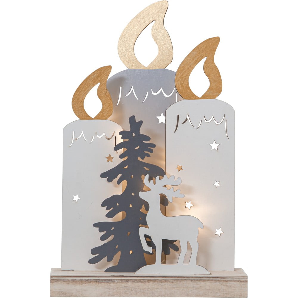 Decorazione luminosa bianca con motivo natalizio Fauna - Star Trading | Decorazioni luminose