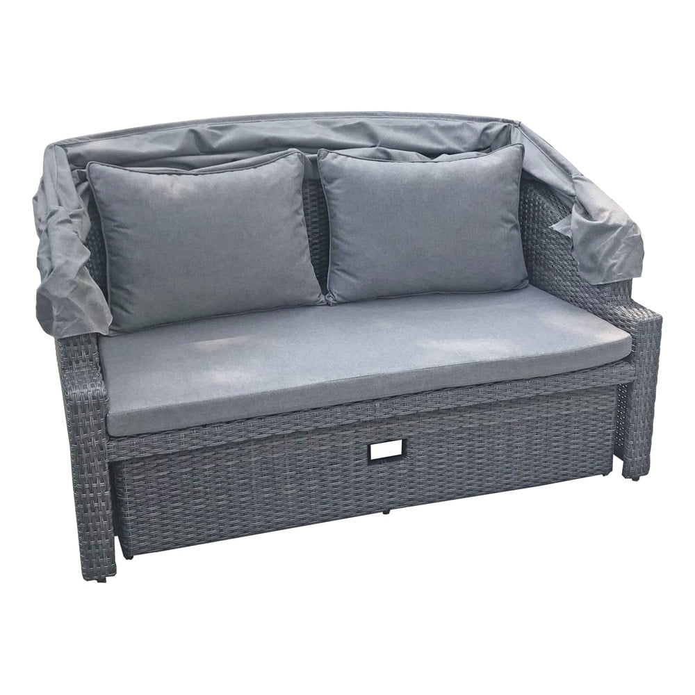 Divano da giardino in rattan grigio Monte Carlo - Garden Pleasure | Divani da giardino
