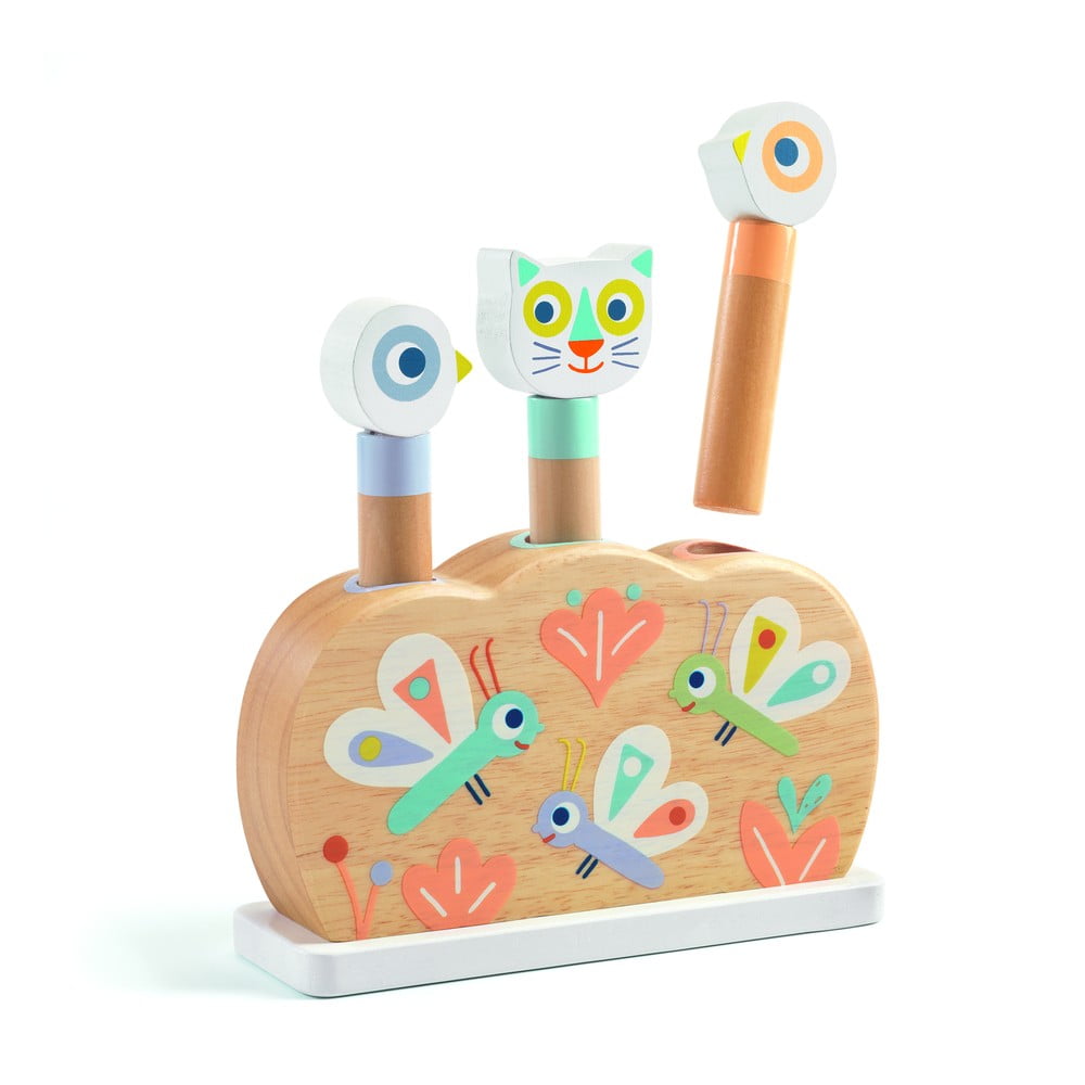 Giocattolo in legno Pop-up Rainbow Animals - Djeco | Giocattoli per bambini