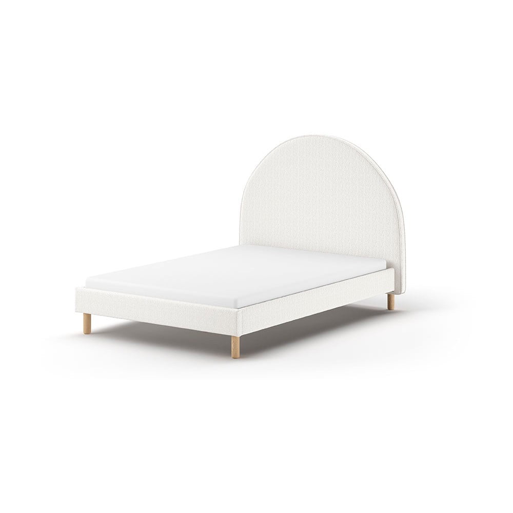 Letto singolo imbottito bianco con griglia 140x200 cm MOON - Vipack | Letti per bambini