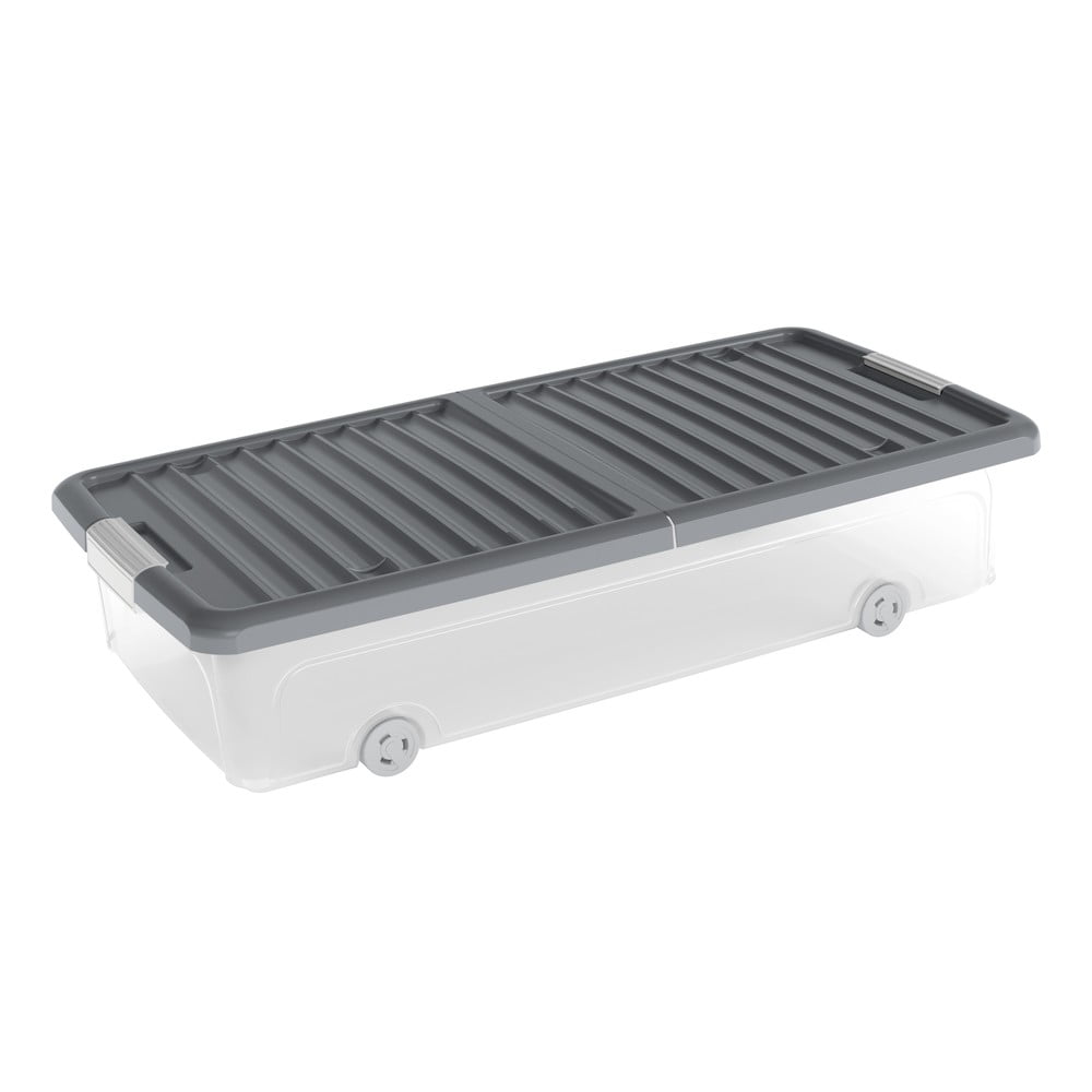 Organizer per sottoletto con coperchio in plastica 74x37x16,5 cm W box underbed L – KIS | Contenitori sottoletto