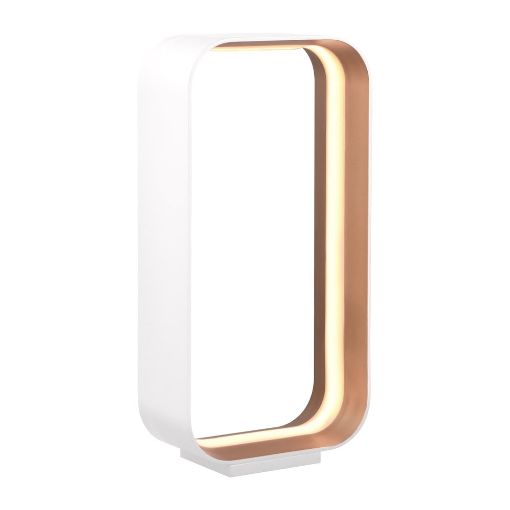 Lampada da tavolo a LED bianca con controllo vocale/app e paralume in metallo (altezza 41 cm) Cizione - CINQUE | Abat-jour e lampade da tavolo