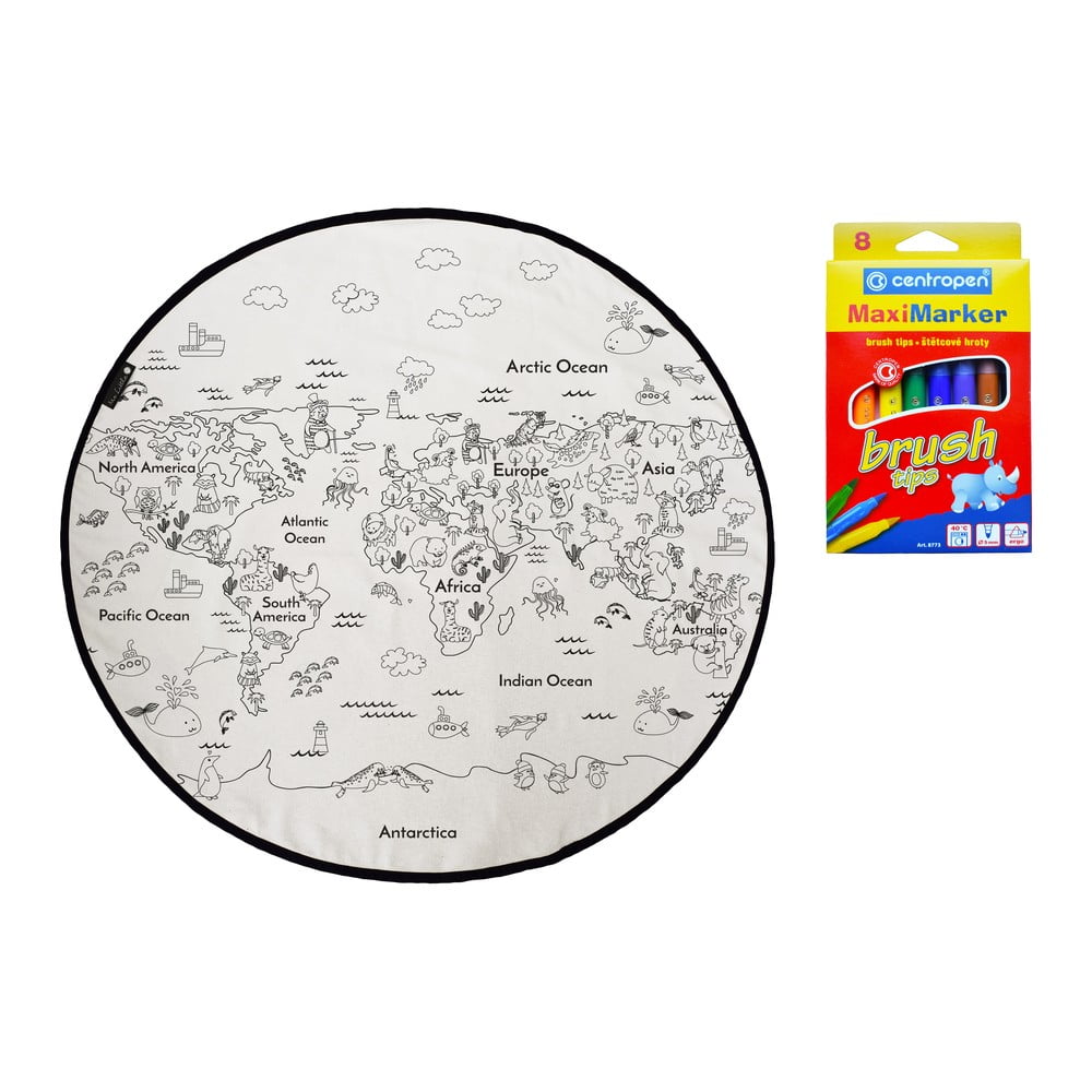 Tappeto da colorare per bambini , ø 130 cm Colouring World - Butter Kings | Tappeti per bambini