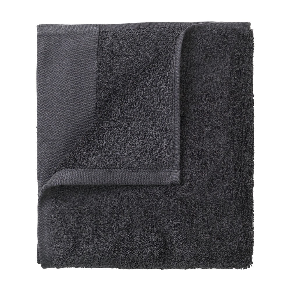 Set di 4 asciugamani grigio scuro . 30 x 30 cm - Blomus | Asciugamani per bagno