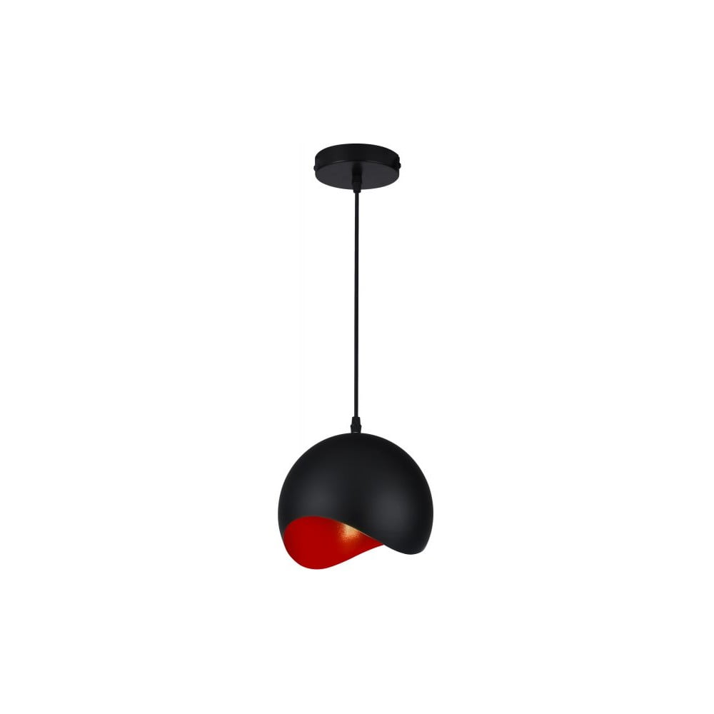 Lampadario rosso-nero con paralume in metallo ø 20 cm Mavia - GTV | Lampadari