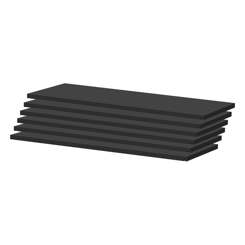 Mensole modulari nere 6 pezzi 82x2 cm Dakota - Tenzo | Sistemi di scaffalatura componibili