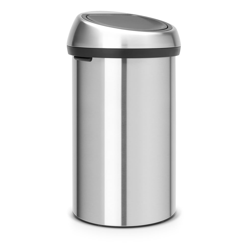 Bidone in acciaio touch in argento opaco 60 l Touch Bin - Brabantia | Cestini per la spazzatura