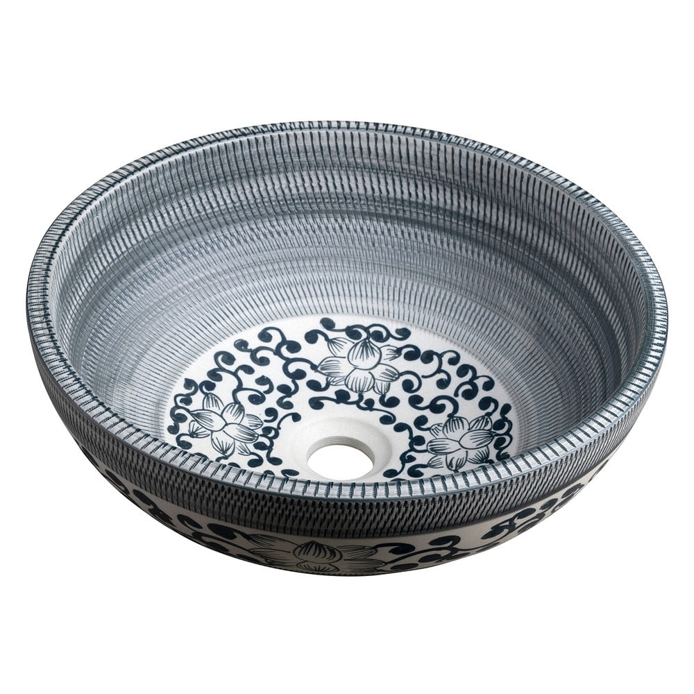 Lavabo rotondo blu in ceramica ø 41 cm Priori – Sapho | Lavabi