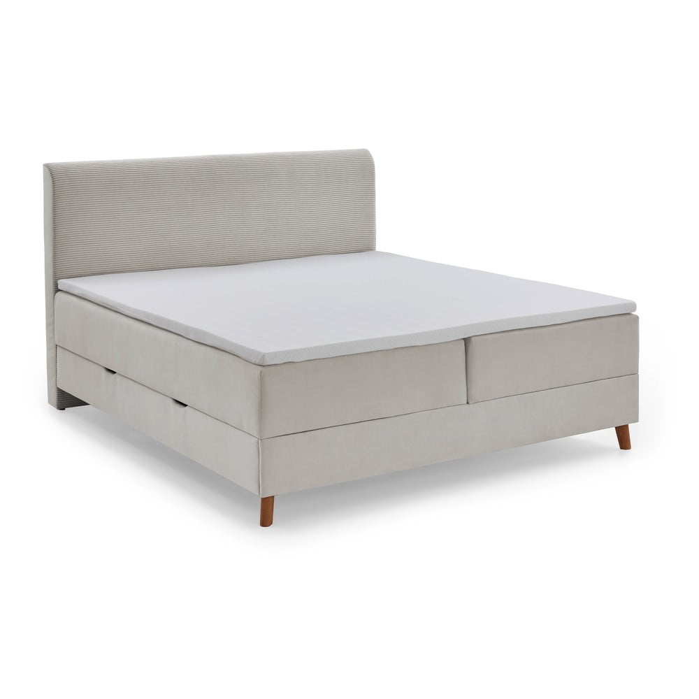 Letto boxspring beige con contenitore 180x200 cm Memphis - Meise Möbel | Letti boxspring