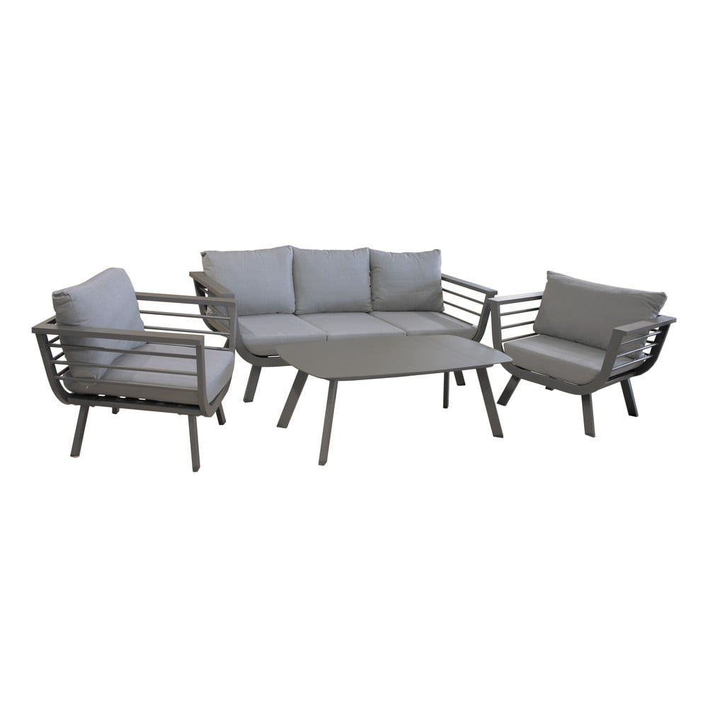 Divano da giardino con tavolo con struttura in alluminio Elia - Garden Pleasure | Set di mobili da giardino