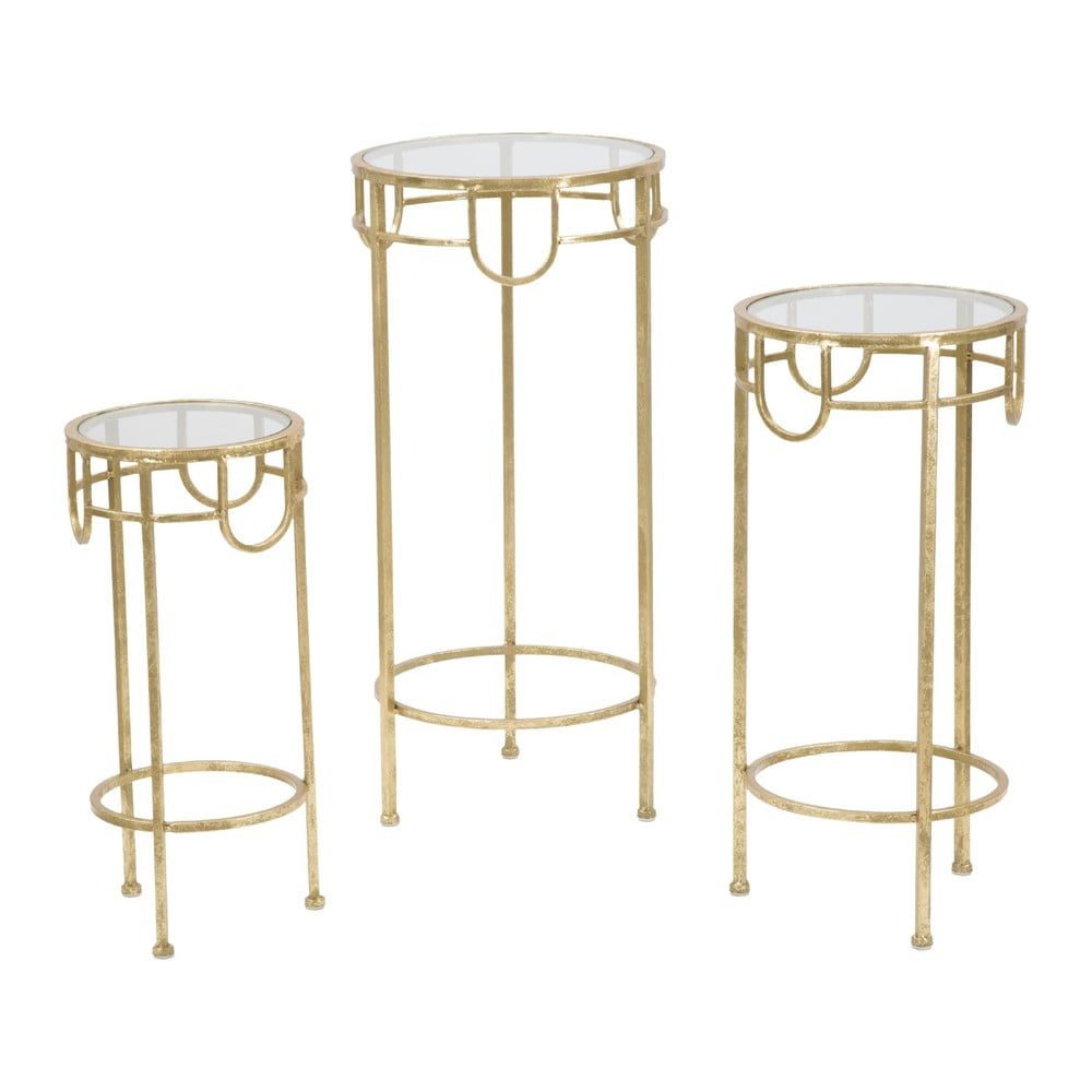 Set di 3 tavoli in oro Lorenzo - Mauro Ferretti | Tavolini