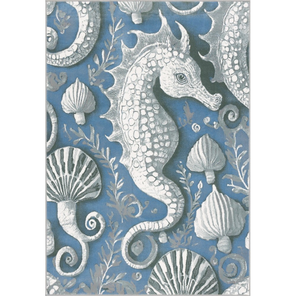 Tappeto blu da bambini 160x230 cm Seahorse - FD | Tappeti per bambini