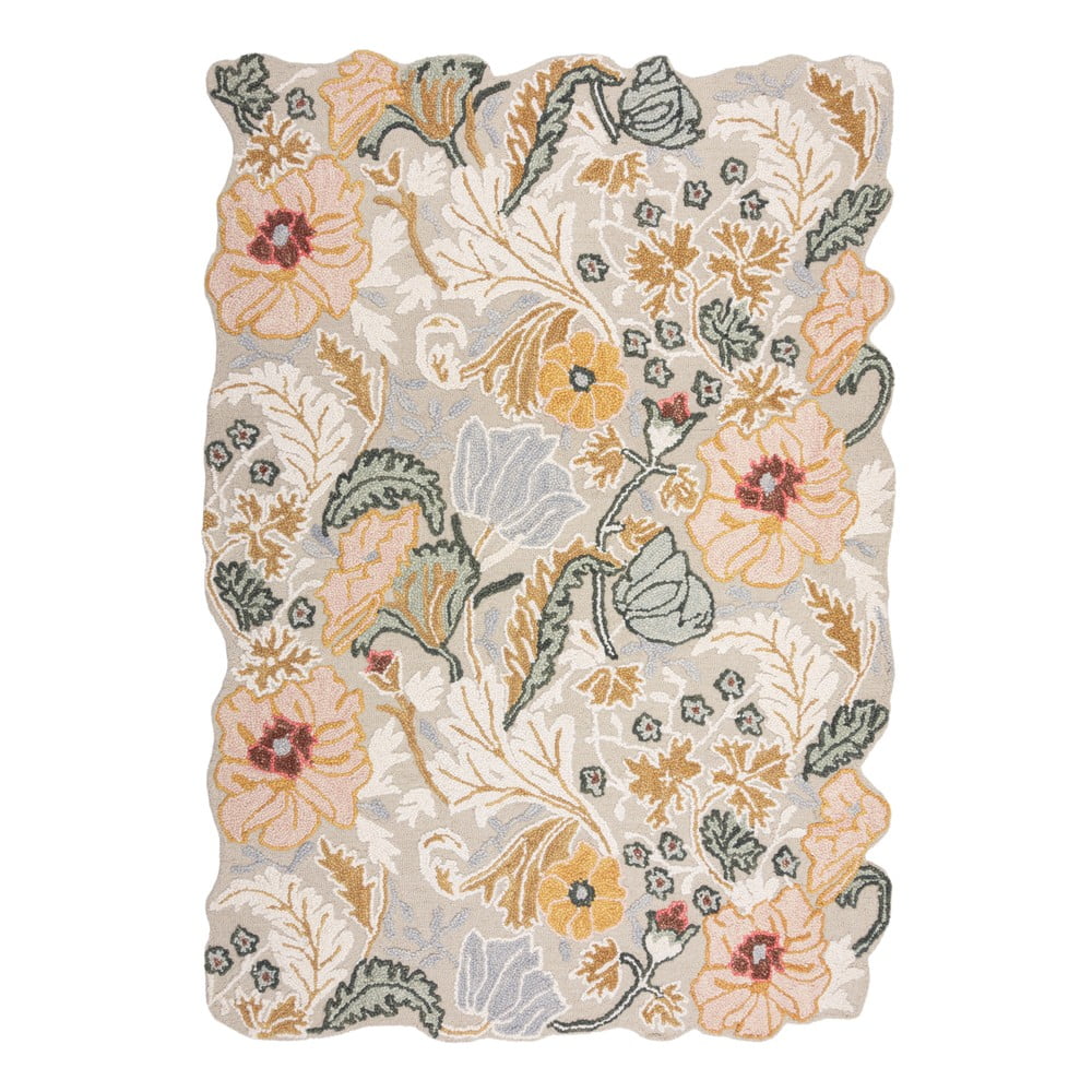 Tappeto in lana rosa chiaro tessuto a mano 200x290 cm Daphne Shaped Floral - Flair Rugs | Tappeti