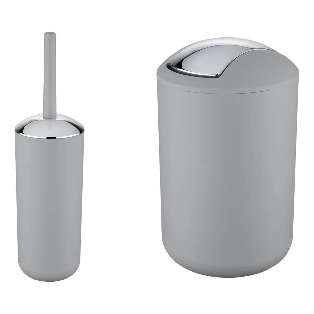 Set di accessori da bagno in plastica grigia Brasil - Wenko | Set accessori per il bagno