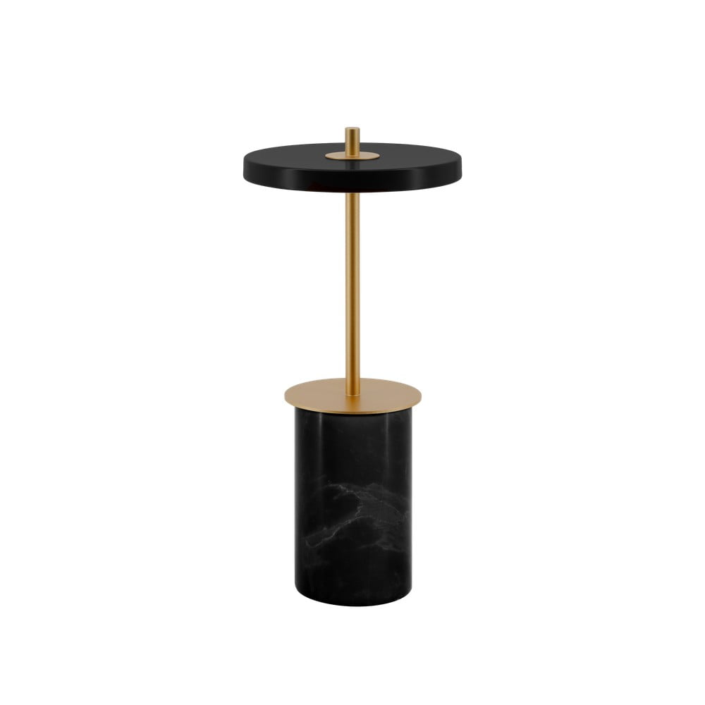 Lampada da tavolo dimmerabile a LED in marmo nero con paralume in metallo (altezza 25,5 cm) Asteria Move Mini - UMAGE | Abat-jour e lampade da tavolo