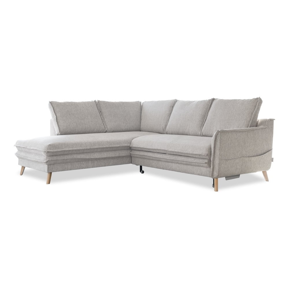 Divano letto angolare beige (angolo sinistro) Charming Charlie - Miuform | Divani ad angolo