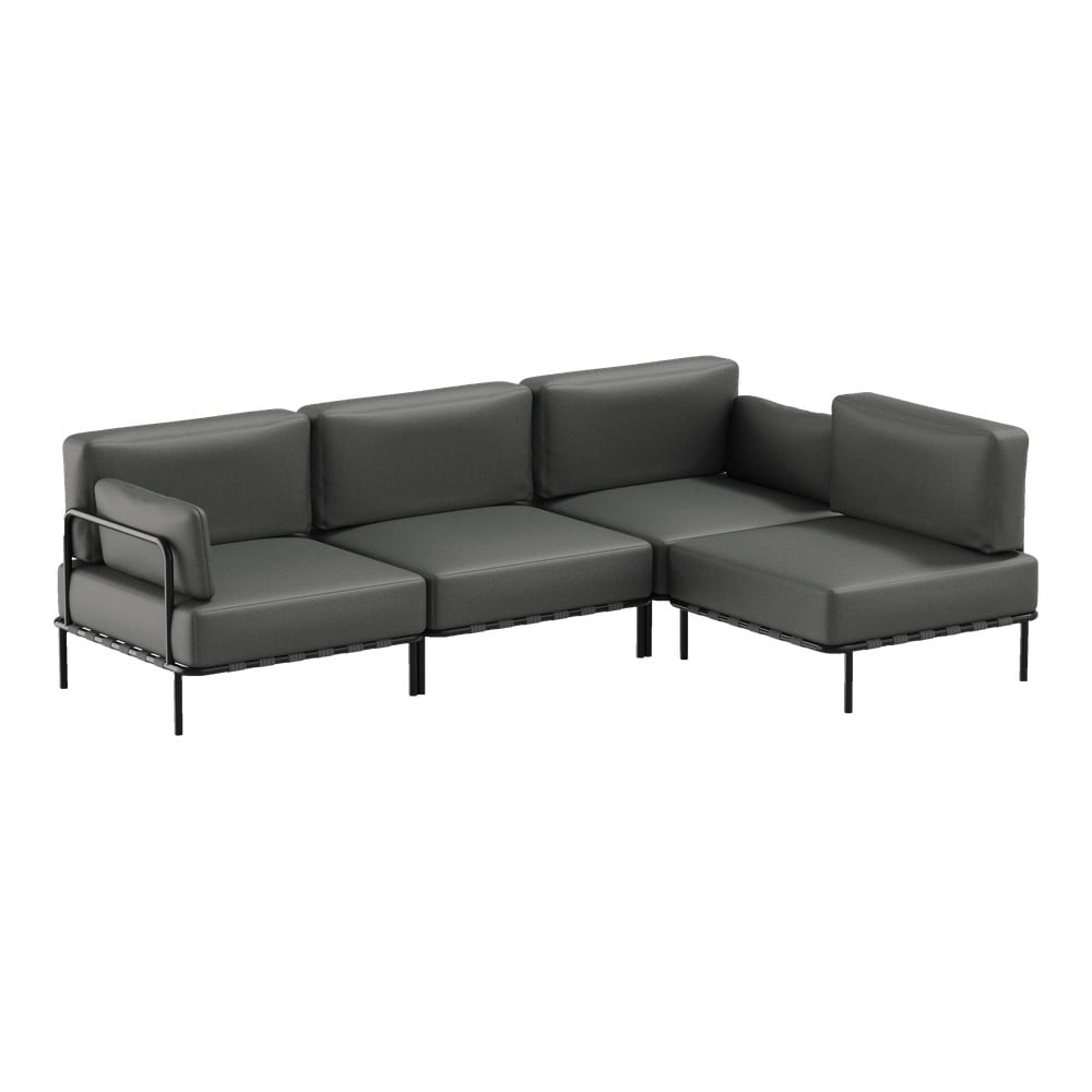 Divano modulare da giardino grigio scuro 234 cm Salve - Sit Sit | Set completi di divani componibili da giardino