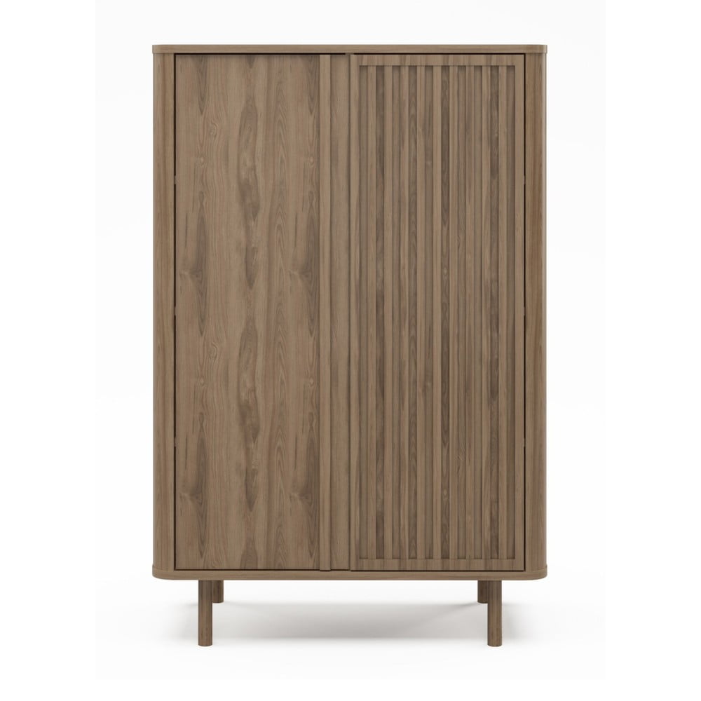 Armadietto di colore naturale con effetto rovere 86x130x40 cm Salma – Marckeric | Credenze