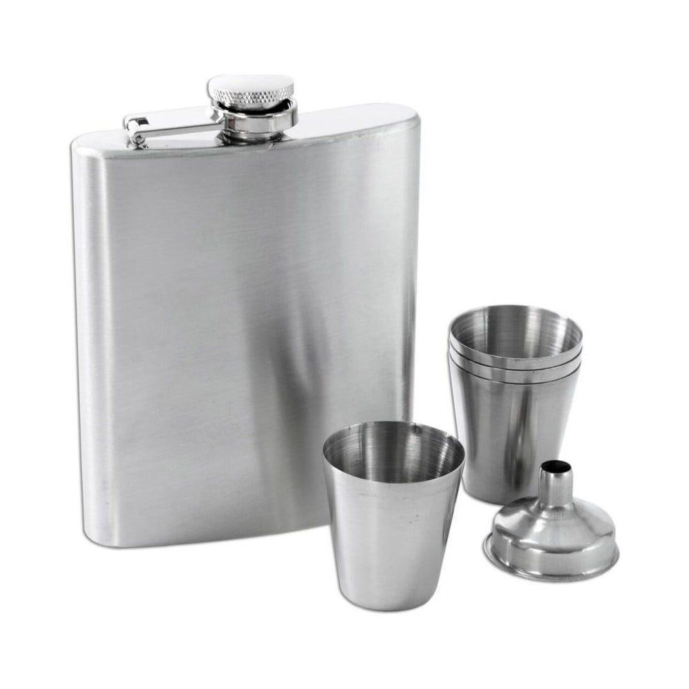 Set di borraccia e 4 bicchieri in acciaio inossidabile Home - Orion | Bottiglie
